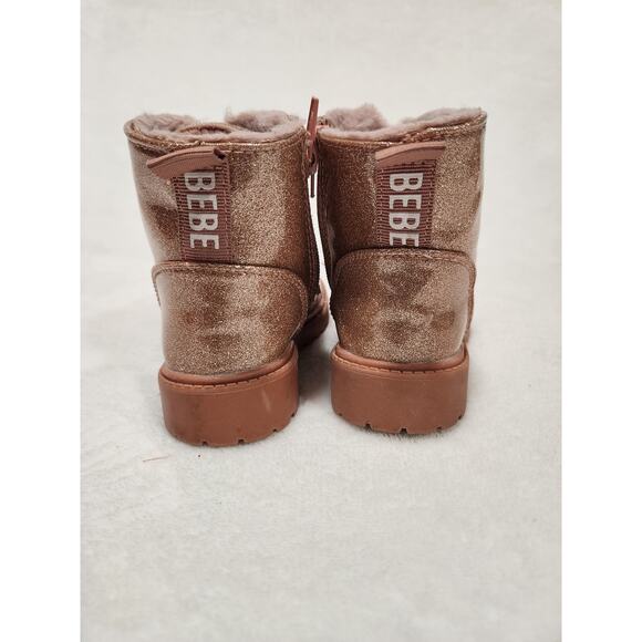 Pink Glitter toddler boots by Bebe size 6 - Picture 4 of 7